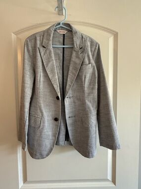 Cat & Jack Light Gray Linen Boys Blazer - Two-Button Sport Coat. Never Worn